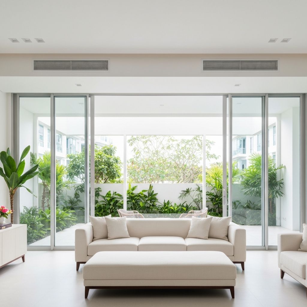 Modern home interior with a premium Scandinavian ventilation system